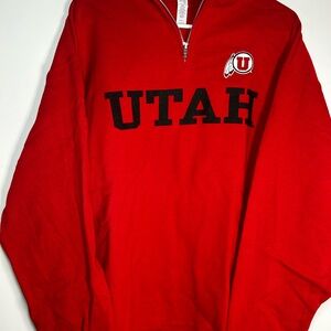 Red Utah Quarter-Zip Sweatshirt